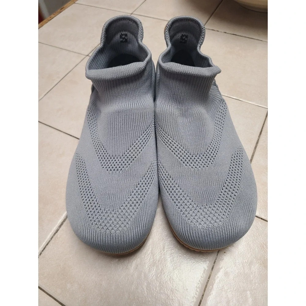 Kinis Nomad Barefoot Training Shoes Women Size S Grey Good Minimalist Knit Gum